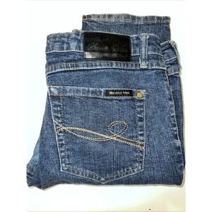 Sweet Vibes Womens Medium Wash Denim Tapered Slim Leg‎ Blue Jeans 13